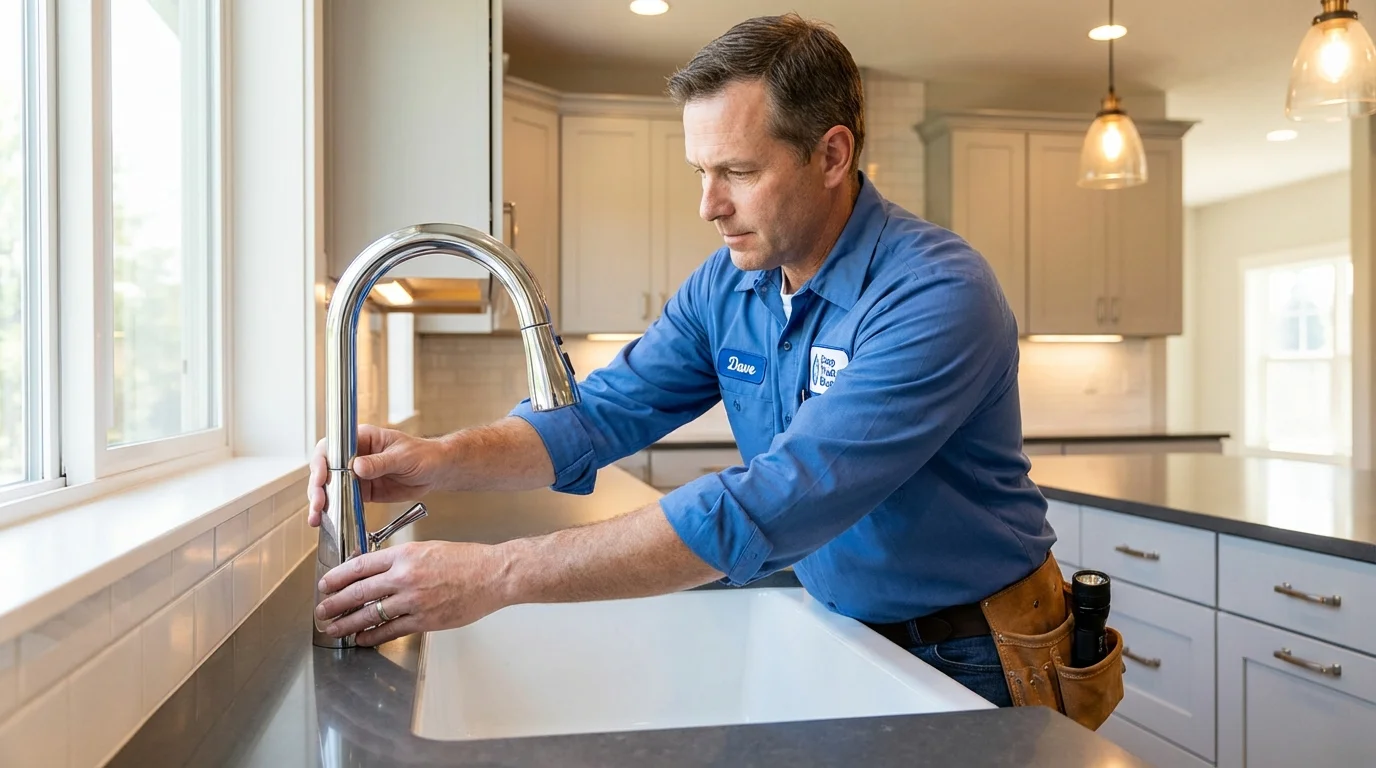 Kitchen faucet installation by Johns Plumbing LLC in Armour